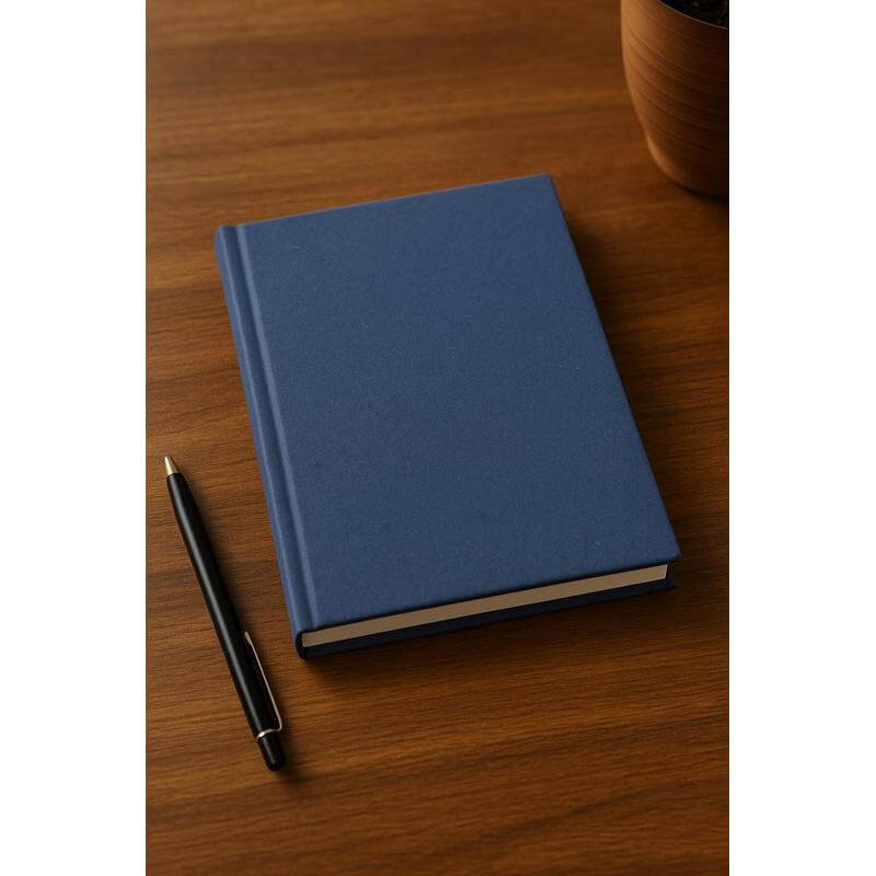 Custom Printed Dali - Eco - Neutral Denim Paper Cover A5 Notebook | Exhibitions, Conferences, Corporate Events | Yalla Printing UAE