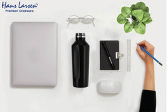 Custom Printed Galati - Hans Larsen Stainless Steel Water Bottle - Stainless Steel | Exhibitions, Conferences, Corporate Events | Yalla Printing UAE