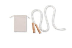 Custom Printed Xanthi - Cotton Jumping Rope In A Cotton Pouch - Cotton Fabric | Custom Branded Bag | UAE Delivery | Yalla Printing UAE