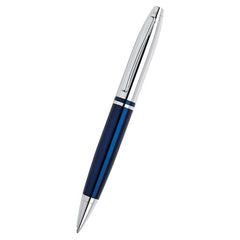 Custom Printed Cross Calais™ Chrome/Blue Lacquer Ballpoint Pen with Classic Midnight Blue Journal Gift Set | Exhibitions, Conferences, Corporate Events | Yalla Printing UAE