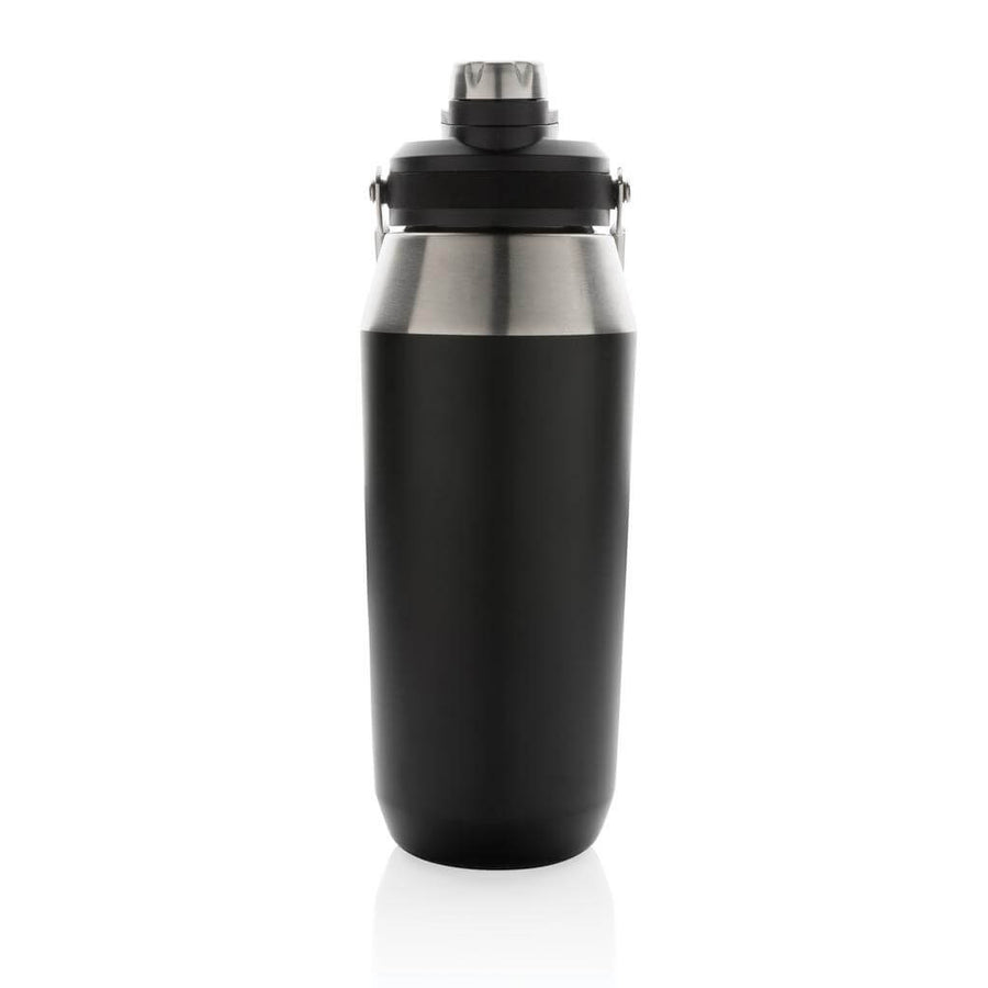 Custom Printed Uslar - Hans Larsen Vacuum Bottle With Solid Handle And Dual Lid - 1L - Stainless Steel | Exhibitions, Conferences, Corporate Events | Yalla Printing UAE