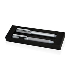 Custom Printed Trofa - Metal Roller And Ball Pen Set - Stainless Steel | Logo Branding Corporate Gift | UAE Delivery | Yalla Printing UAE