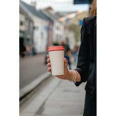 Mugs – Circular NOW Cup 12oz Cream & Caught Out Coral | Custom Packaging Printing | Free Design Support | Yalla Printing UAE