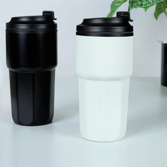Custom Printed Kavala - Giftology Steel/Pp Double Wall Travel Mug 500Ml - Stainless Steel | Exhibitions, Conferences, Corporate Events | Yalla Printing UAE