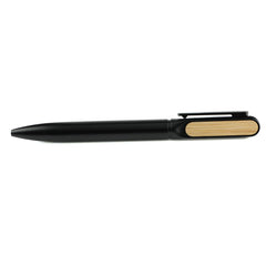 Custom Printed Ulmen - Twist Metal Pen With Bamboo On Clip - Stainless Steel | Logo Branding Corporate Gift | UAE Delivery | Yalla Printing UAE