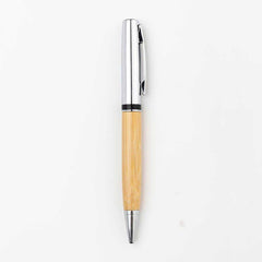 ATCA - eco-neutral Metal Pen with Bamboo Barrel - Natural