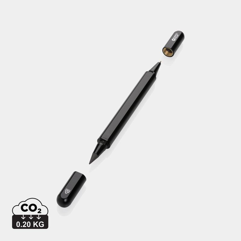 Custom Printed Swiss Peak® Storm Rcs Recycled Aluminum Dual Tip Pen | Logo Branding Corporate Gift | UAE Delivery | Yalla Printing UAE