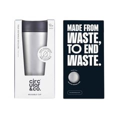 Mugs – Circular Cup – Recycled Stainless Steel Cup 12oz | Custom Packaging Printing | Free Design Support | Yalla Printing UAE