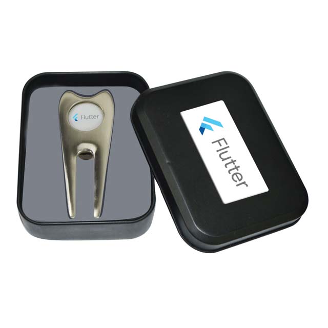 BRUGG – Divot Tool With Ball Marker in a Tin Box | Custom Packaging Printing | Free Design Support | Yalla Printing UAE