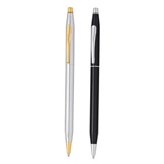Custom Printed Cross Classic Century® Black Lacquer With Polished Chrome Appointments Ballpoint Pen | Logo Branding Corporate Gift | UAE Delivery | Yalla Printing UAE