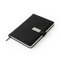 WINDSOR - Giftology A5 PU Magnet Closure Notebook - Black
