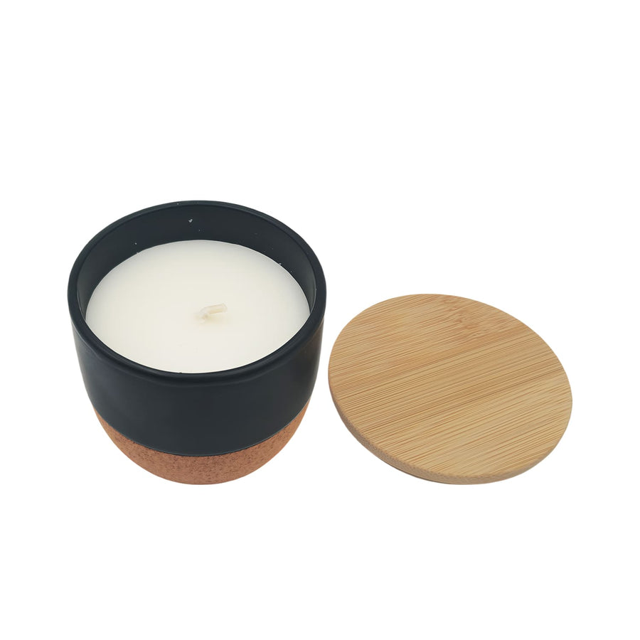 Raaha - Arabic Oudh Scented Candle In Ceramic Holder With Bamboo Lid