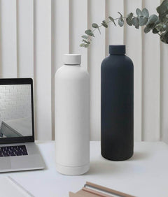 Custom Printed Grigny - Soft Touch Insulated Water Bottle - 1000Ml - Stainless Steel | Exhibitions, Conferences, Corporate Events | Yalla Printing UAE
