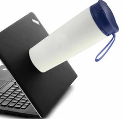 Custom Printed Eunoia - Hans Larsen Anti - Spill Mug With Blue Lid - Stainless Steel | Exhibitions, Conferences, Corporate Events | Yalla Printing UAE