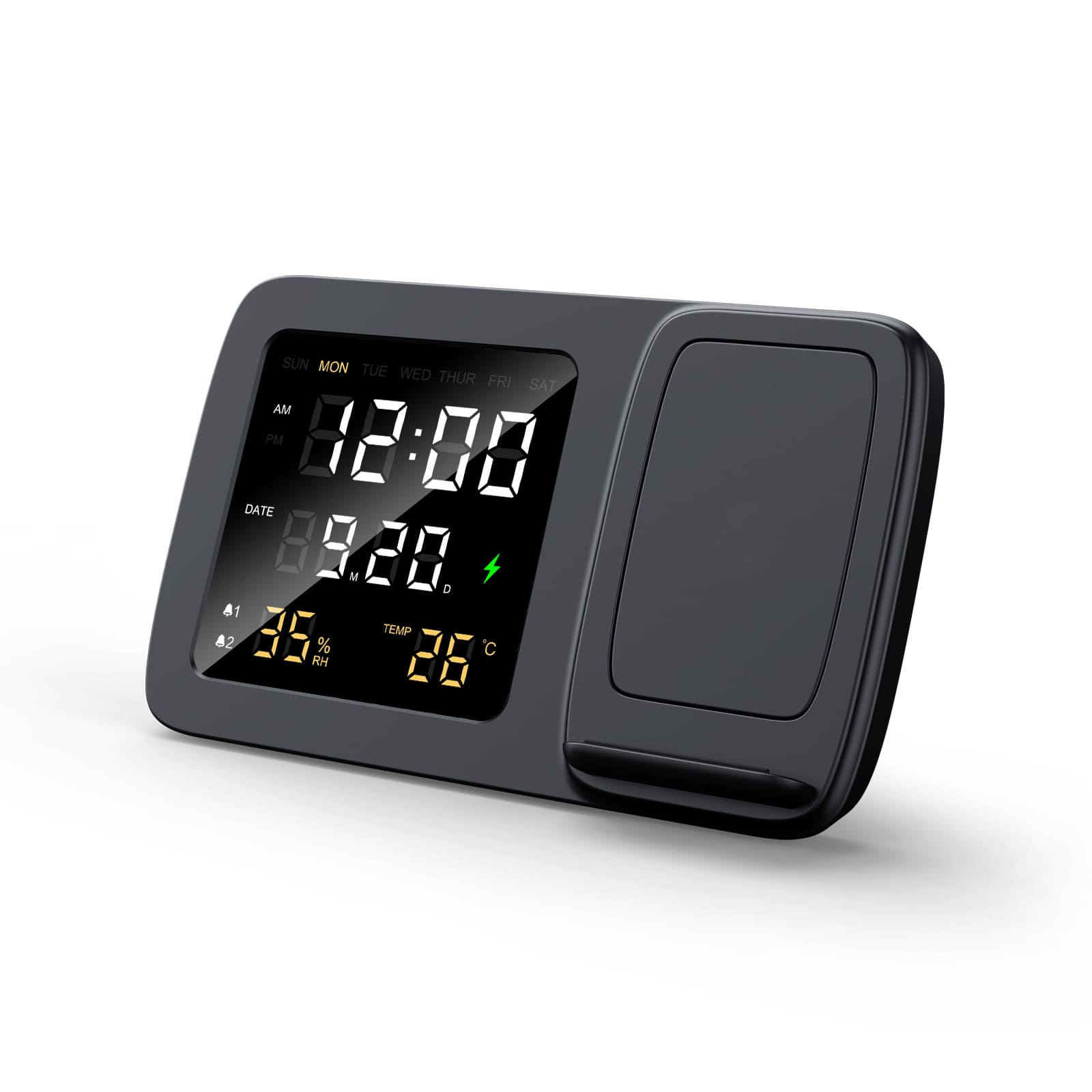 Rise - Giftology Digital Alarm Clock & Wireless Charger