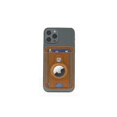 Marz - Santhome® Magnetic Phone Cardholder With Santhome Tag Pocket - Tan