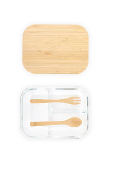 CORNETO – Hans Larsen Glass Lunch Box with Bamboo Cutlery | Custom Packaging Printing | Free Design Support | Yalla Printing UAE