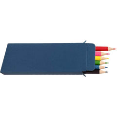 Custom Printed Orbe - Giftology Set Of 6Pcs Color Pencils In Denim Paper Box - Portable Structure | Custom Packaging Printing | Free Design Support | Yalla Printing UAE