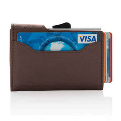 Custom Printed Vatra - C - Secure Pu Rfid Card Holder & Wallet Brown | Exhibitions, Conferences, Corporate Events | Yalla Printing UAE