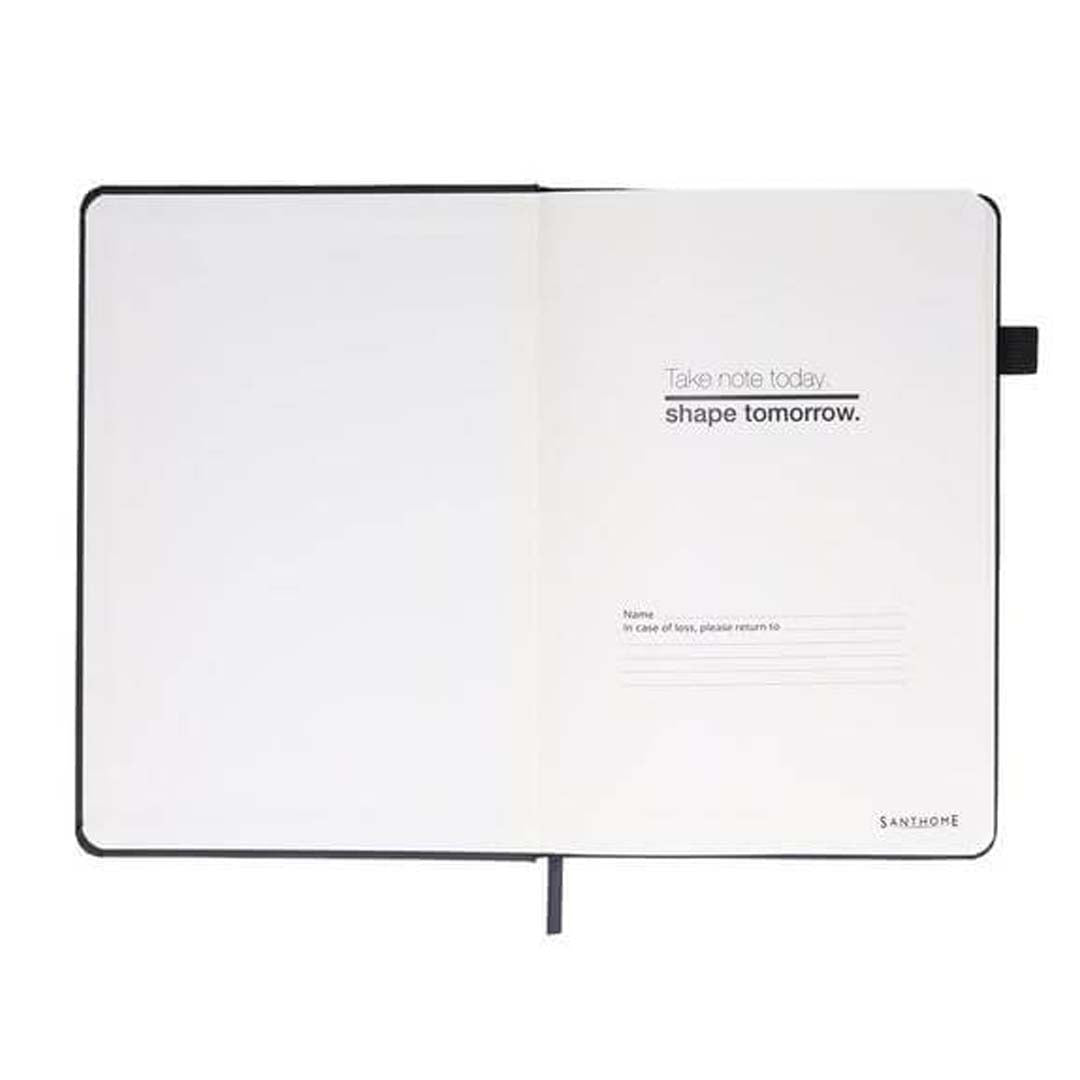 Custom Printed Faroe - Santhome A5 Pu Hard Cover Notebook With Pen Loop | Exhibitions, Conferences, Corporate Events | Yalla Printing UAE