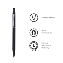 Cross Click™ Classic Black Ballpoint Pen (Blue Ink)