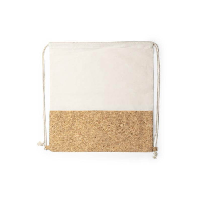Custom Printed Volga - Eco - Neutral Recycled Cotton/Cork Drawstring Bag - Cotton Fabric | Exhibitions, Conferences, Corporate Events | Yalla Printing UAE