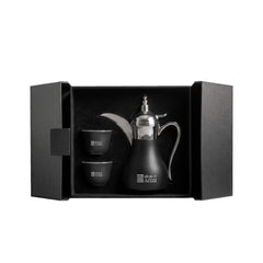 WESAL - Hans Larsen Dallah Nano Gift Set with 2 Cava Cups - Black / Chrome