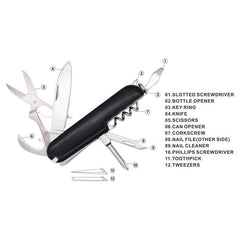 Custom Printed SALO - 12 in 1 Multi Function Tool - Black