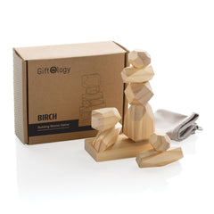 BIRCH - Wood Balancing Rocks Game with Pouch