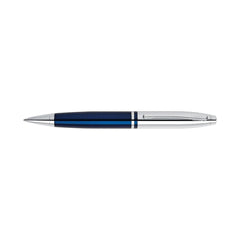 Custom Printed Cross Calais™ Chrome/Blue Lacquer with Polished Chrome Appointments Ballpoint Pen (Blue Ink) – Personalized Cross Calais™ Chrome/Blue Lacquer with Polished Chrome Appointments Ballpoint Pen (Blue Ink) | Yalla Printing, Dubai UAE
