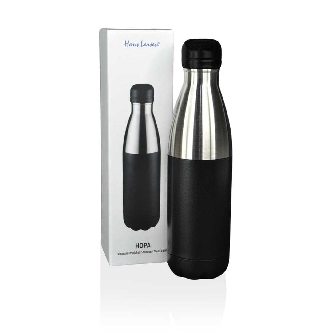Custom Printed Hopa - Hans Larsen Double Wall Stainless Steel Water Bottle - Stainless Steel | Exhibitions, Conferences, Corporate Events | Yalla Printing UAE