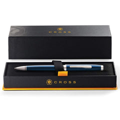 Custom Printed Coventry Blue Lacquer With Polished Chrome Appointments Ballpoint Pen (Blue Ink) | Logo Branding Corporate Gift | UAE Delivery | Yalla Printing UAE