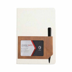 Adana - Santhome Recycled Canvas A5 Hard Cover Notebook With Pu Pocket