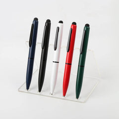 Custom Printed Sven - Metal Ballpoint Pen With Stylus - Stainless Steel | Logo Branding Corporate Gift | UAE Delivery | Yalla Printing UAE