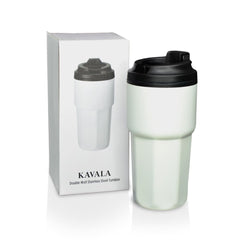 Custom Printed Kavala - Giftology Steel/Pp Double Wall Travel Mug 500Ml - Stainless Steel | Exhibitions, Conferences, Corporate Events | Yalla Printing UAE