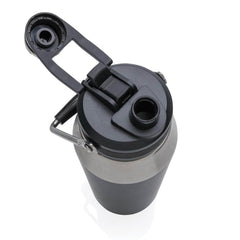Custom Printed Uslar - Hans Larsen Vacuum Bottle With Solid Handle And Dual Lid - 1L - Stainless Steel | Exhibitions, Conferences, Corporate Events | Yalla Printing UAE