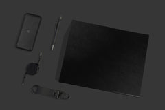 Charging Cables – Black Leather Gift Set | Custom Packaging Printing | Free Design Support | Yalla Printing UAE