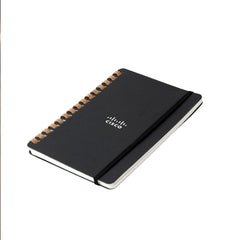 CORDOBA - eco-neutral Cork Spiral Notebook - Black