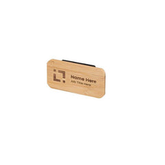 Cesa - Fsc-certified Sustainable Bamboo Name Badge With Magnet | Logo Branding Corporate Gift | UAE Delivery | Yalla Printing UAE