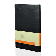 Custom Printed Rulbuk - Santhome Softcover Ruled A5 Notebook Black | Exhibitions, Conferences, Corporate Events | Yalla Printing UAE