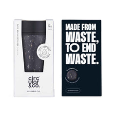 Mugs – Circular Cup 12oz Grey & Ink | Logo Branding Corporate Gift | UAE Delivery | Yalla Printing UAE