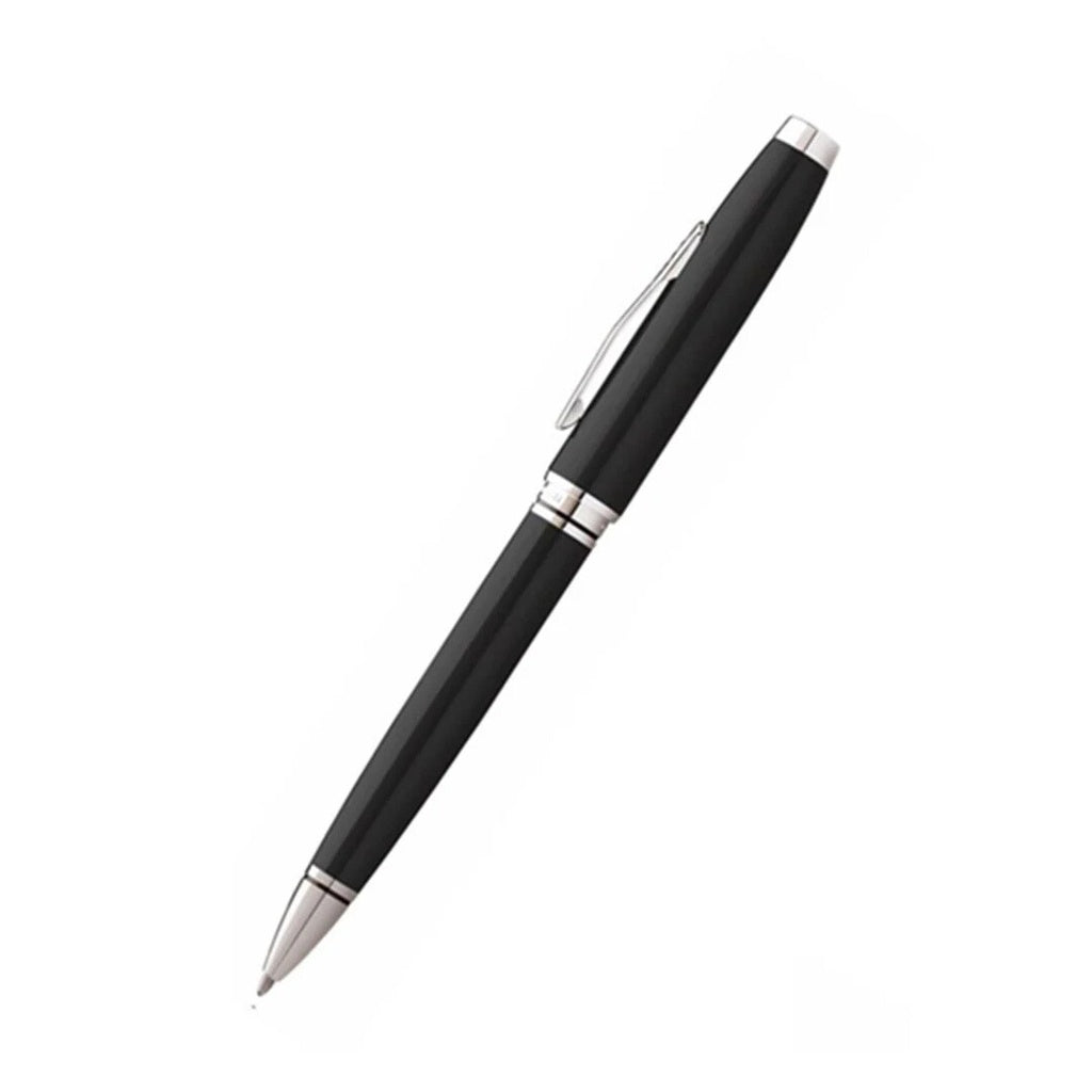 Custom Printed Coventry Black Lacquer With Polished Chrome Appointments Ballpoint Pen (Blue Ink) | Logo Branding Corporate Gift | UAE Delivery | Yalla Printing UAE