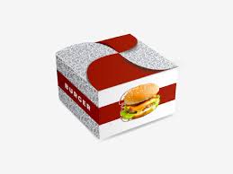 Simple Burger Box – 250 GSM, 4-Color Print, 1-Side Varnish (12.5x12.5x8 cm) | Yalla Printing