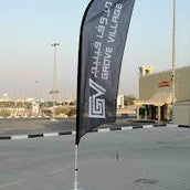 Curved Top Flag Complete with water base - Yalla Printing