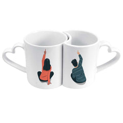 Custom Printed Love Mug Sets - Ceramic | Logo Branding Corporate Gift | UAE Delivery | Yalla Printing UAE