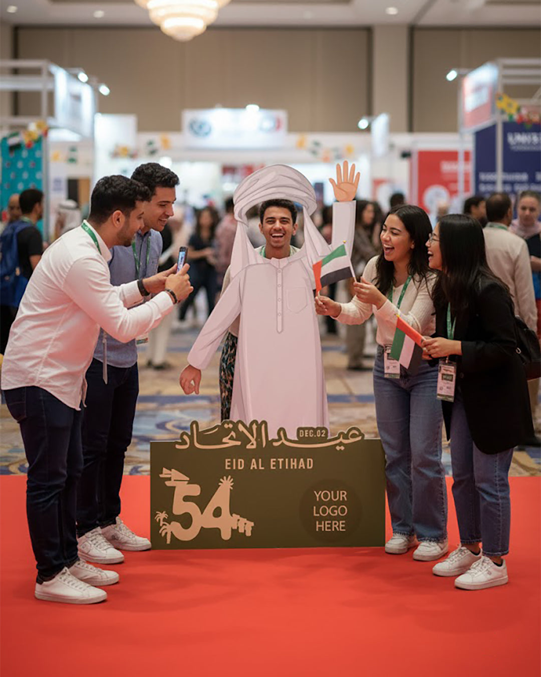 UAE National Day Male Foam Board Cutout – 160 × 100 cm | Custom 54th Eid Al Etihad Selfie Standee | Yalla Printing UAE