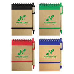 Custom Printed Recycled Notepads With Pen | Logo Branding Corporate Gift | UAE Delivery | Yalla Printing UAE