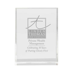Custom Printed Inclined Rectangular Crystal Awards | Corporate Award & Recognition Gift | UAE Delivery | Yalla Printing UAE