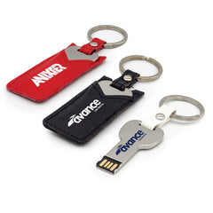 Custom Printed 8Gb Key Shaped USB With Leather Case | Logo Branding Corporate Gift | UAE Delivery | Yalla Printing UAE