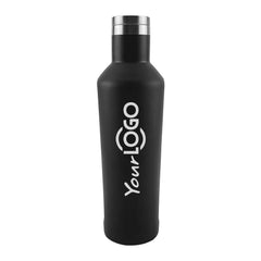 Custom Printed Double Wall Matte Black Stainless Steel Bottles, 500ml | Exhibitions, Conferences, Corporate Events | Yalla Printing UAE